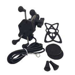Motorcycle Phone Holder With Integrated USB Charger