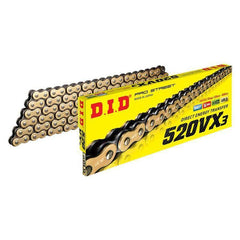 DID 520-120 VX3 Black | Gold Clip Link Chain