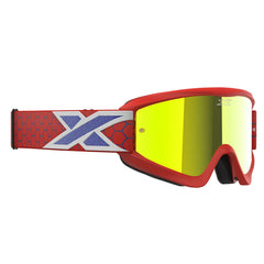 EKS X Brand Flat Out Goggle Red | Gold Mirror