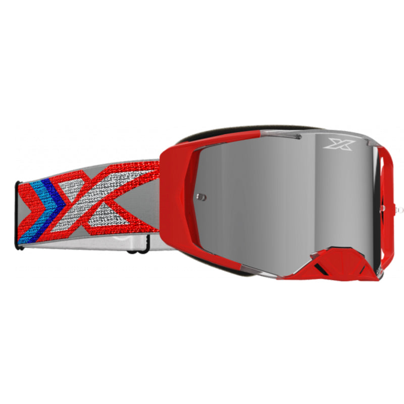 EKS X Brand Lucid Goggle Red | Silver Mirror Lens