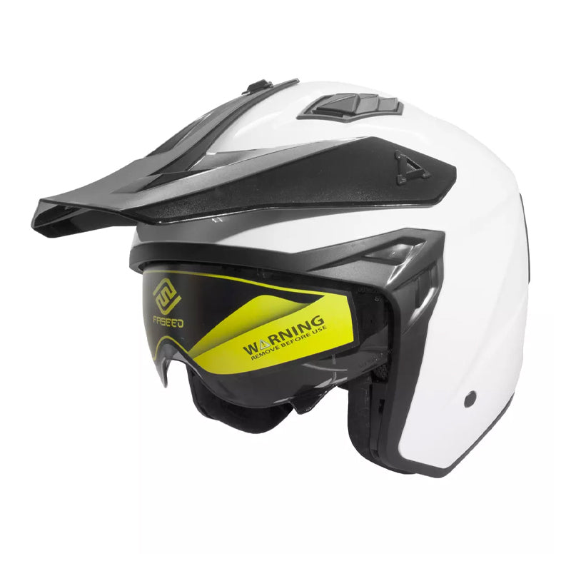 Faseed FS X1 Open | Closed Face Helmet| White