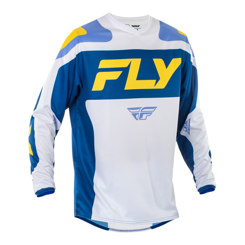 FLY F16 Jersey White | Dark Blue | Yellow