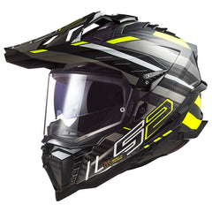 LS2 MX701 Explorer Carbon Helmet Black | Fluo Yellow