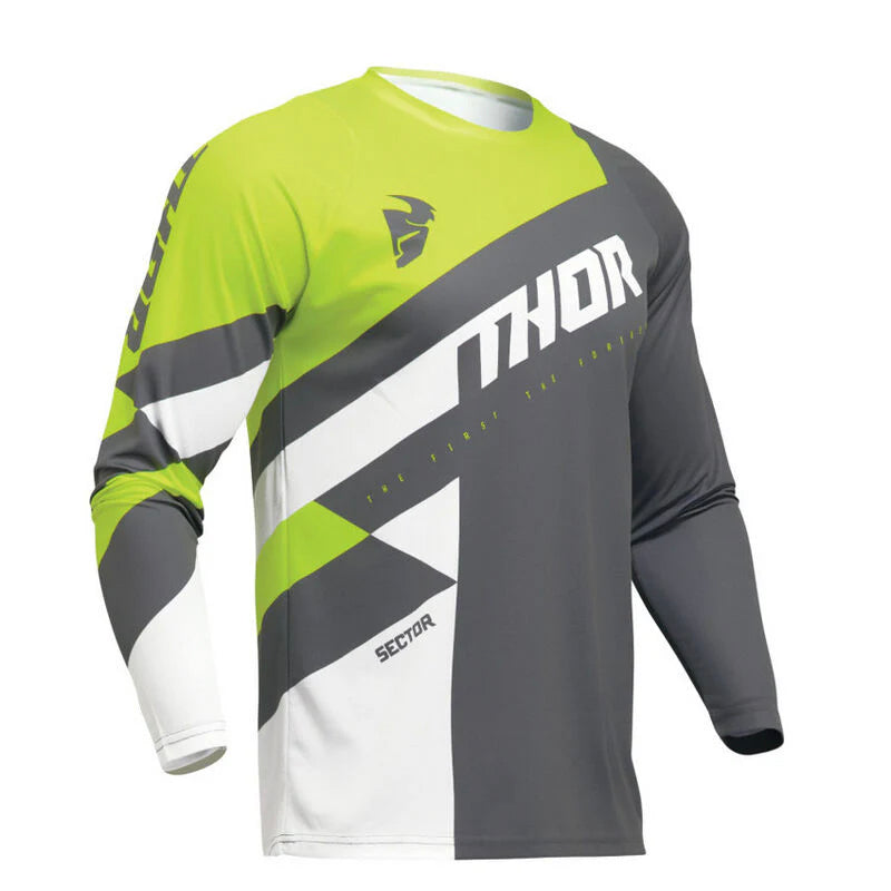 Thor Sector Checker MX Jersey Grey | Acid